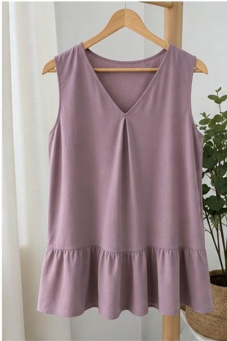 Mauve Button Blouse